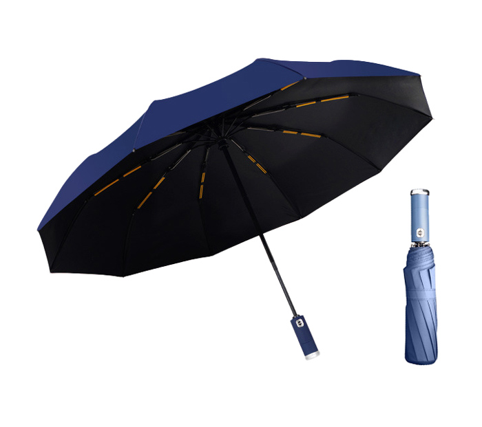 ROXXANI ομπρέλα RXN-0017 με LED φακό, αυτόματο άνοιγμα, μπλε - ROXXANI 107535