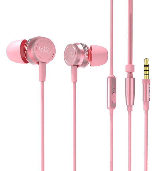 SADES gaming earphones Wings 10, μικρόφωνο, 3.5mm, magnetic, Φ10mm, ροζ - SADES 87963