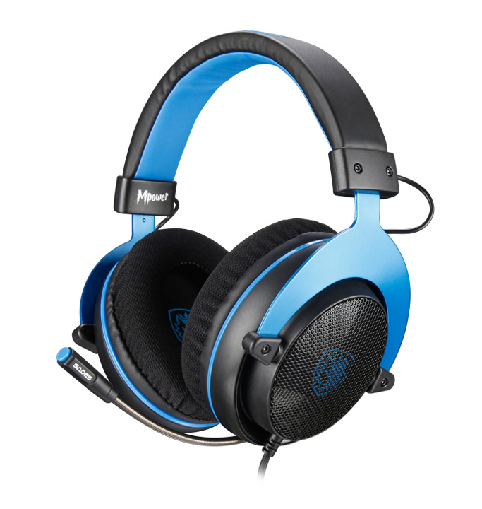 SADES Gaming Headset Mpower, Multiplatform, 3.5mm, 50mm ακουστικά, μπλε - SADES 67165