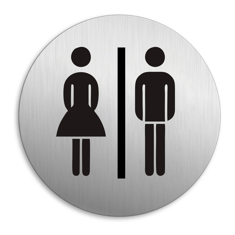 SEILFLECHTER πινακίδα WC γυναικών/ανδρών 972069, αυτοκόλλητη, Φ75mm - SEILFLECHTER 113765