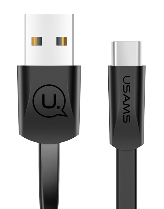 USAMS Καλώδιο USB σε USB-C US-SJ200, 10W, 1.2m, μαύρο - USAMS 77528
