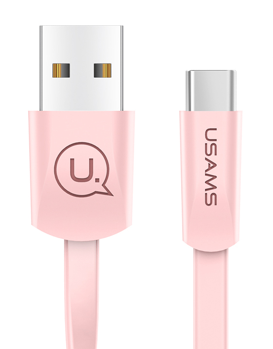 USAMS Καλώδιο USB σε USB-C US-SJ200, 10W, 1.2m, ροζ - USAMS 77532