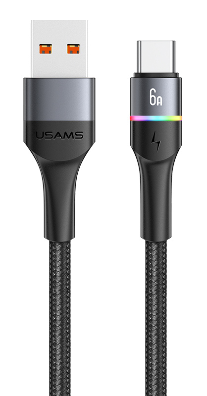 USAMS καλώδιο USB-C σε USB US-SJ536, 66W, 480Mbps, 1.2m, μαύρο - USAMS 98135