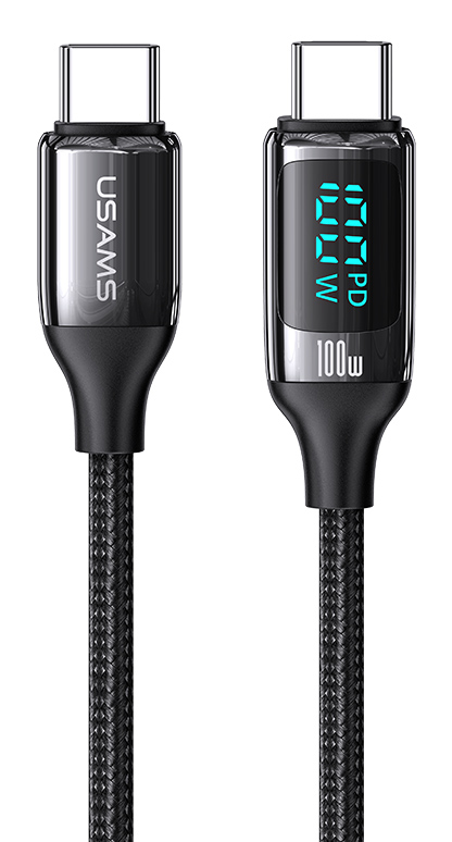 USAMS καλώδιο USB Type-C US-SJ546, 100W/5A, 1.2m, μαύρο - USAMS 98139