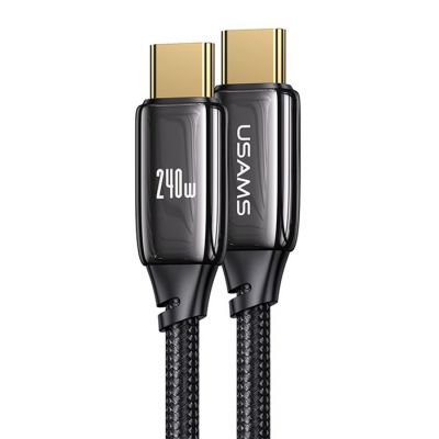 USAMS καλώδιο USB-C US-SJ581, 240W/5A, PD3.1, 2m, μαύρο - USAMS 104655