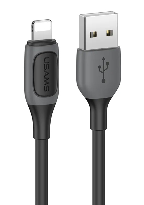 USAMS καλώδιο Lightning σε USB US-SJ595, 12W, 1m, μαύρο - USAMS 107997