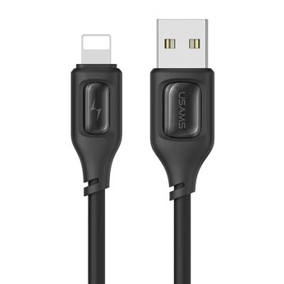 USAMS καλώδιο Lightning σε USB US-SJ618, 12W, 1m, μαύρο - USAMS 111718