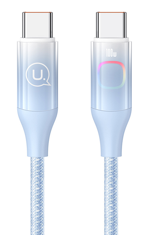USAMS καλώδιο USB-C σε USB-C US-SJ640, 100W PD, 1.2m, μπλε - USAMS 111716