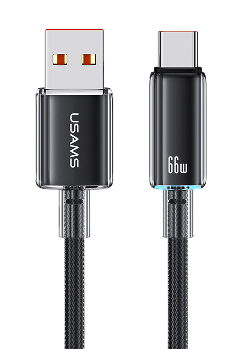 USAMS καλώδιο USB-C σε USB US-SJ658, 66W, 480Mbps, 1.2m, μαύρο - USAMS 114212