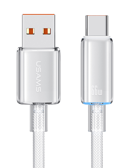 USAMS καλώδιο USB-C σε USB US-SJ658, 66W, 480Mbps, 1.2m, λευκό - USAMS 114213