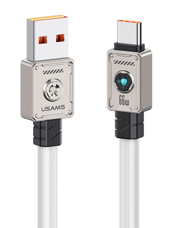 USAMS καλώδιο USB-C σε USB US-SJ686, 66W, 480Mbps, 1.2m, λευκό - USAMS 114176