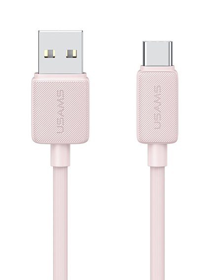 USAMS καλώδιο USB-C σε USB US-SJ688, 15W, 480Mbps, 1m, ροζ - USAMS 114181