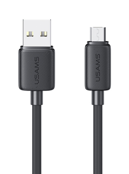 USAMS καλώδιο micro USB σε USB US-SJ690, 10W, 480Mbps, 1m, μαύρο - USAMS 114182