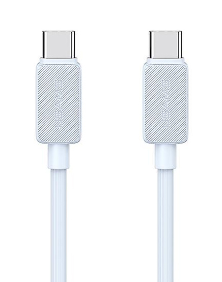 USAMS καλώδιο USB-C σε USB-C US-SJ691, 60W, 480Mbps, 1m, μπλε - USAMS 114186