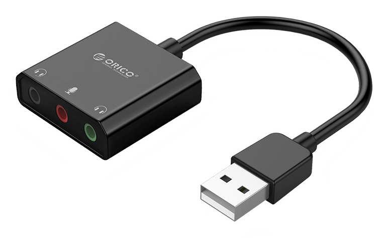 ORICO USB κάρτα ήχου SKT3, USB2.0, 3x 3.5mm, μαύρο - ORICO 84142