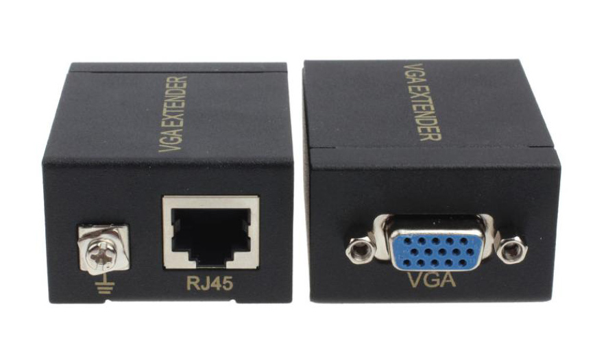 POWERTECH VGA signal extender SLOT-019 μέσω καλωδίου RJ45, 60m - POWERTECH 57630