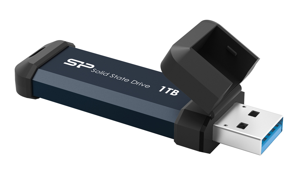 SILICON POWER εξωτερικός SSD MS60, 1TB, USB 3.2, 600-500MBps, μπλε - SILICON POWER 112814