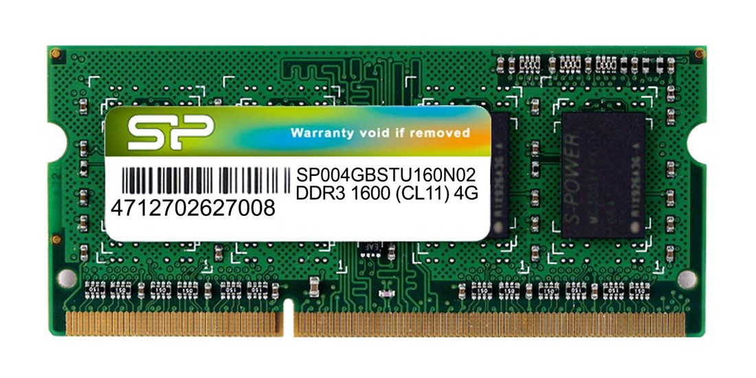 SILICON POWER Μνήμη DDR3 SODimm, 4GB, 1600MHz, PC3-12800, CL11 - SILICON POWER 70942