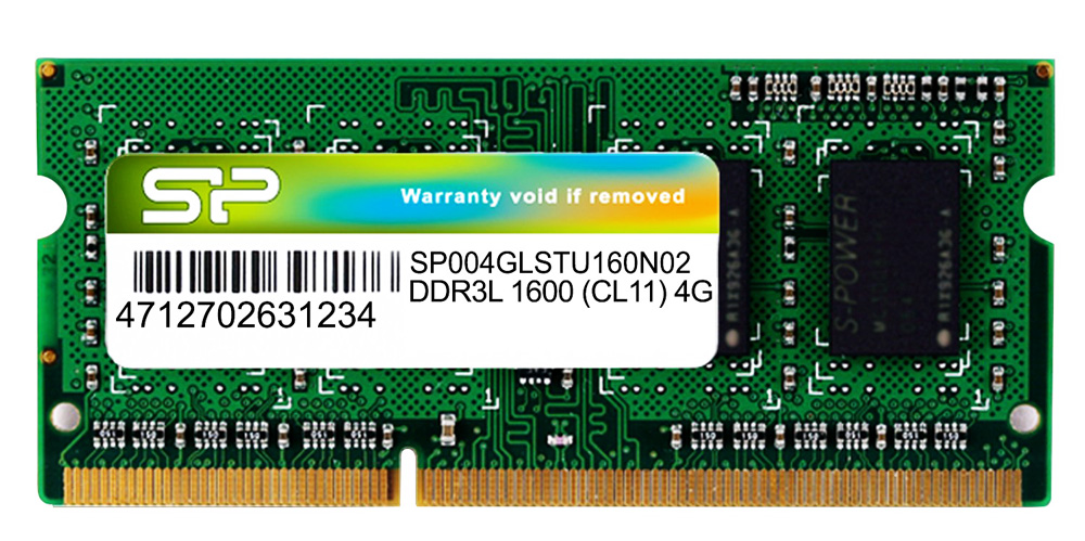 SILICON POWER Μνήμη DDR3L SODimm , 4GB, 1600MHz, PC3L-12800, CL11, 1.35v - SILICON POWER 71699