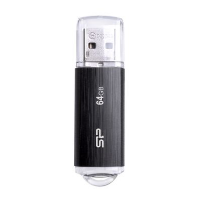 SILICON POWER USB Flash Drive Ultima U02, 64GB, USB 2.0, μαύρο - SILICON POWER 74117