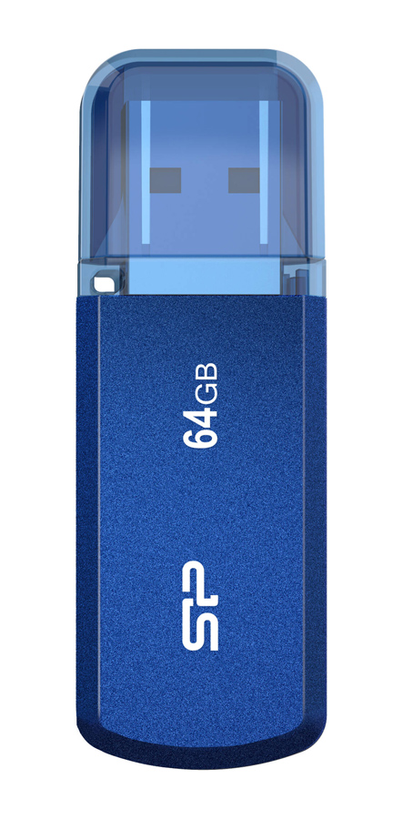 SILICON POWER USB Flash Drive Helios 202, 64GB, USB 3.2, μπλε - SILICON POWER 102397