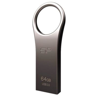 SILICON POWER USB Flash Drive Jewel 80, 64GB, USB 3.2, Titanium - SILICON POWER 71720