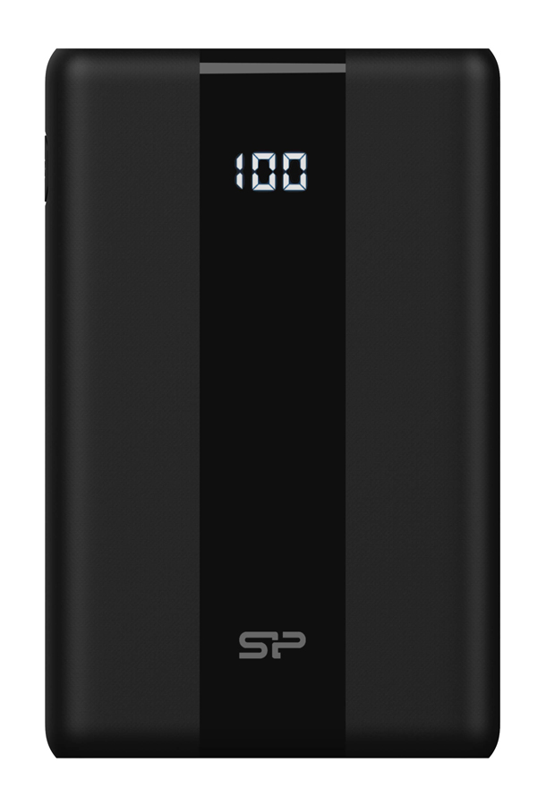 SILICON POWER power bank QP55, 10000mAh, USB & USB-C, 22.5W, LCD, μαύρο - SILICON POWER 106692