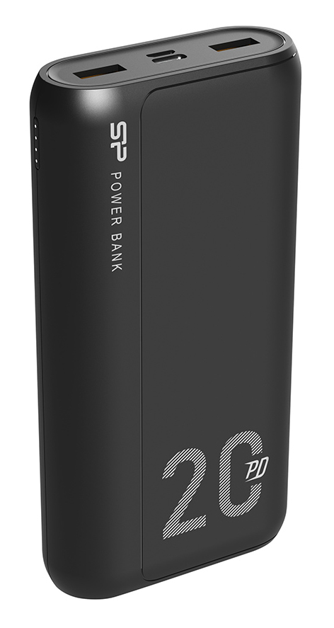 SILICON POWER power bank QS15, 20000mAh, 2x USB & USB Type-C, 3A, μαύρο - SILICON POWER 96450