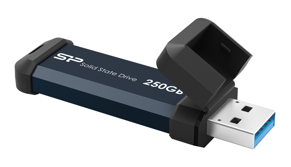 SILICON POWER εξωτερικός SSD MS60, 250GB, USB 3.2, 600-500MBps, μπλε - SILICON POWER 112817