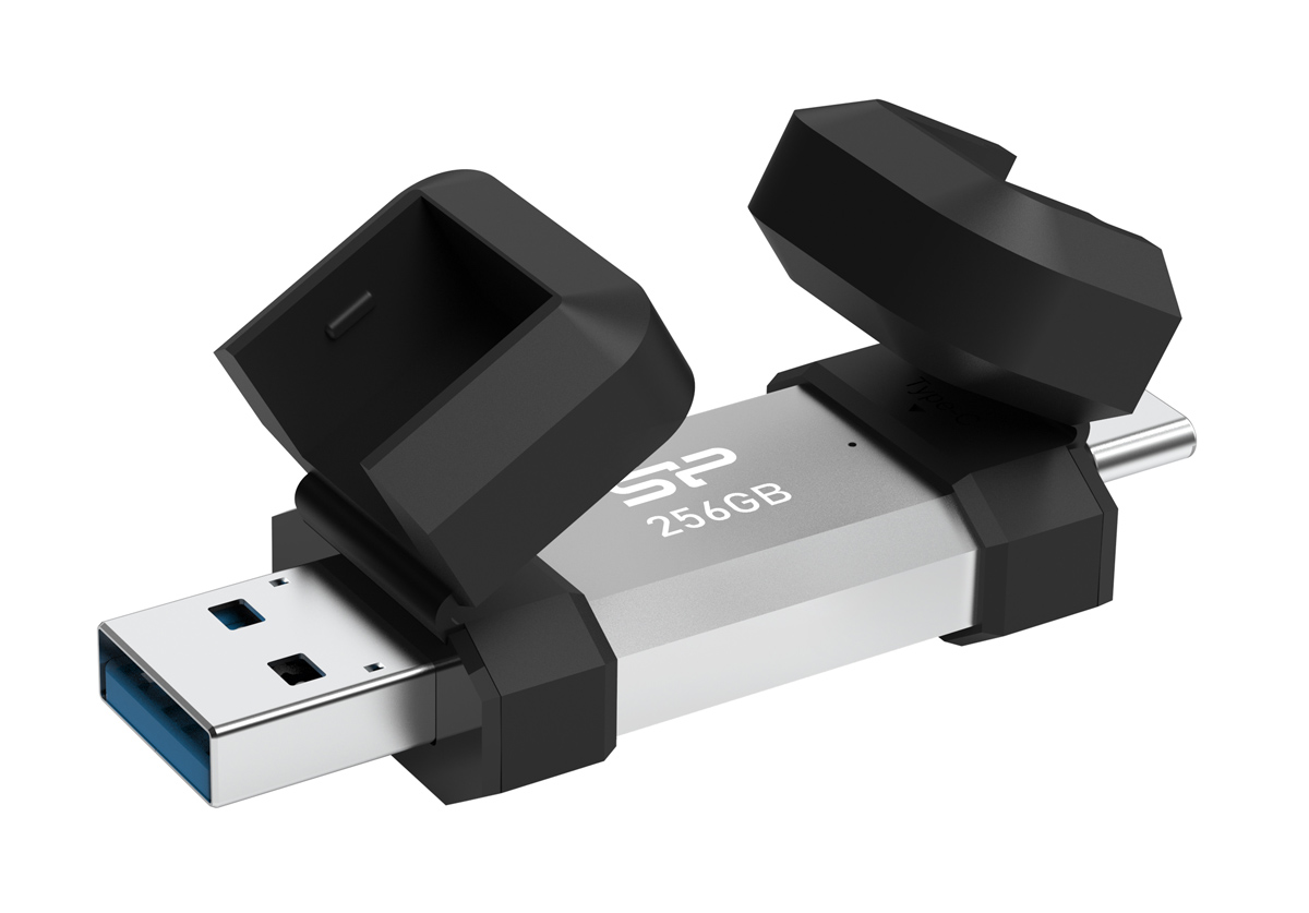 SILICON POWER USB Flash Drive C51, USB/USB-C, 256GB, 200MBps, ασημί - SILICON POWER 114655