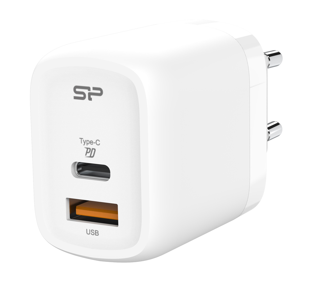 SILICON POWER φορτιστής τοίχου QM25, USB & USB-C, 30W PD, λευκός - SILICON POWER 112818
