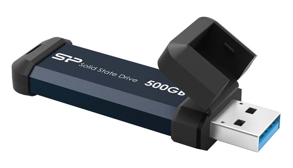 SILICON POWER εξωτερικός SSD MS60, 500GB, USB 3.2, 600-500MBps, μπλε - SILICON POWER 112815