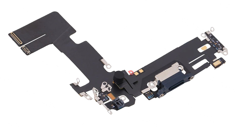 Ανταλλακτικό charging port flex cable SPIP13-0001 για iPhone 13, μαύρο - UNBRANDED 105664