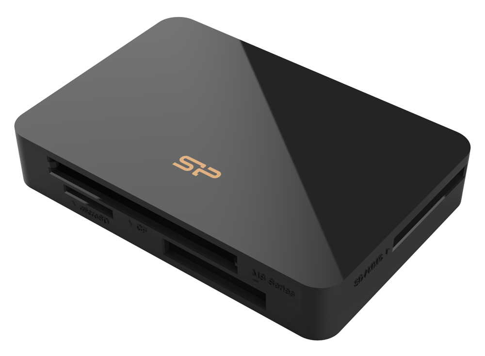 SILICON POWER card reader U3 για SD/microSD/MMC/CF/MS, USB 3.2, μαύρο - SILICON POWER 110368