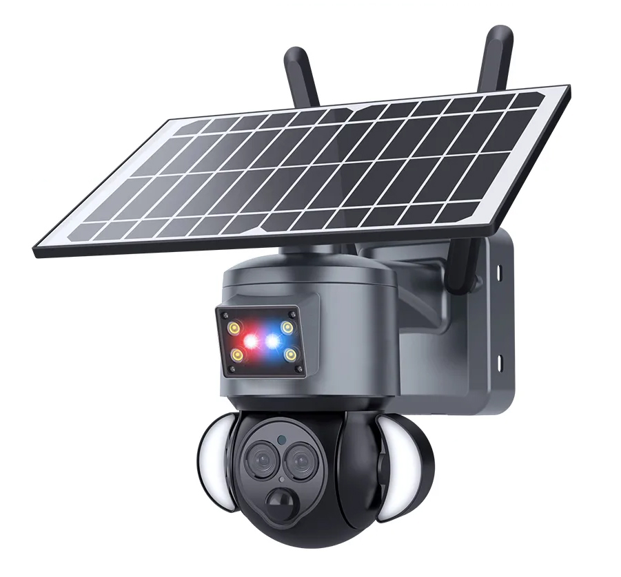 SECTEC smart ηλιακή κάμερα ST-558-6M-12X-4G-EU, προβολείς, 3MP, 4G, PTZ - SECTEC 108181