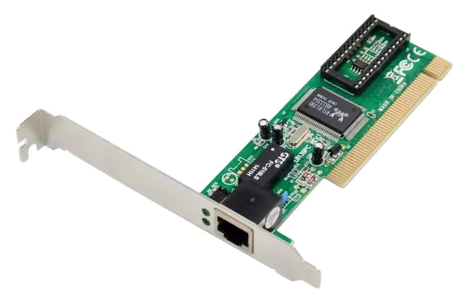POWERTECH κάρτα επέκτασης PCI σε 1x RJ45 ST701, RTL8139D, 10/100Mbps - POWERTECH 83178