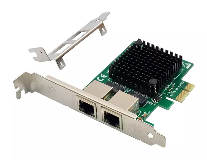 POWERTECH κάρτα επέκτασης PCIe σε 2x RJ45 Gigabit ST7279, JL82571GB - POWERTECH 105495