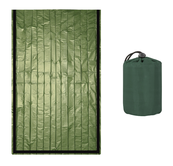 Θερμική κουβέρτα επιβίωσης SUMM-0006, 120 x 120cm, πράσινη - UNBRANDED 100555