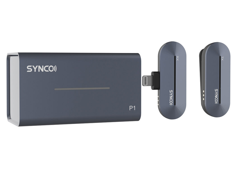 SYNCO ασύρματο μικρόφωνο P1L με θήκη φόρτισης, Lightning, 2.4GHz, γκρι - SYNCO 107878
