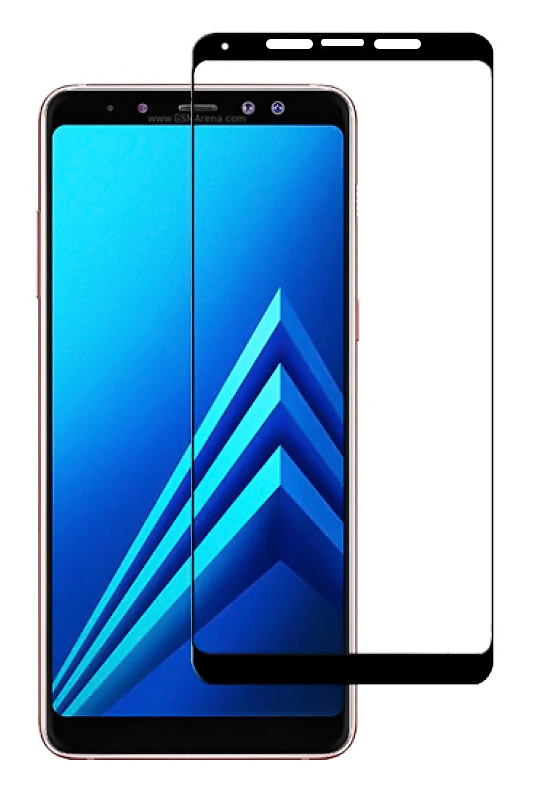 POWERTECH Tempered Glass 5D Full Glue για Samsung A8 Plus 2018, Black - POWERTECH 70906