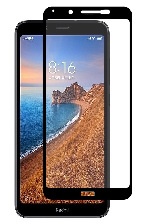 POWERTECH Tempered Glass 5D Full Glue, Xiaomi Redmi 7A (Qualcomm), μαύρο - POWERTECH 73179