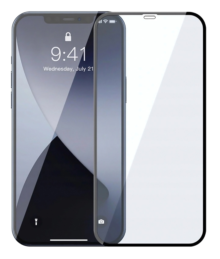 POWERTECH Tempered Glass 5D, full glue, iPhone 12 Pro Max, μαύρο - POWERTECH 81174