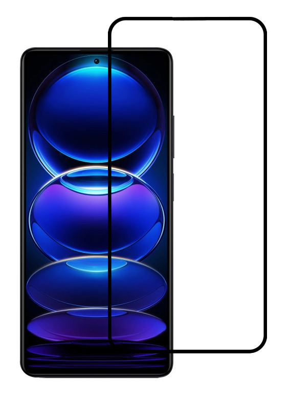 POWERTECH tempered glass 5D, full glue, Xiaomi Redmi Note 12, μαύρο - POWERTECH 105504