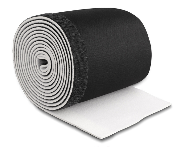 Ταινία νεοπρενίου τύπου Velcro TIES-038, 13.5cm, 3m, μαύρη/λευκή - UNBRANDED 101263