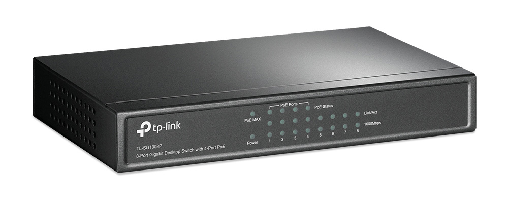 TP-LINK 8-Port Gigabit Desktop Switch TL-SG1008P, 4-Port PoE, Ver. 4.0 - TP-LINK 68760
