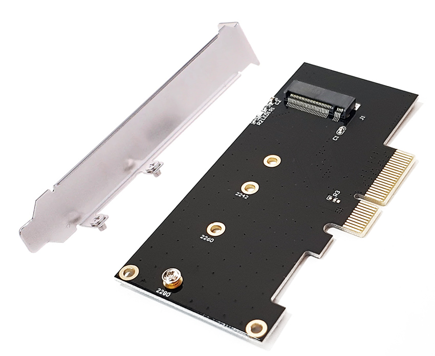 POWERTECH κάρτα επέκτασης PCIe x4 σε M.2 Key M NVMe TOOL-0050 - POWERTECH 80131