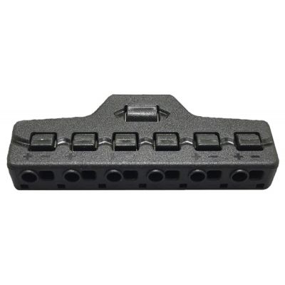 Splitter block TOOL-0095 για LED καλωδιοταινίες, 6-port, μαύρο - UNBRANDED 110104