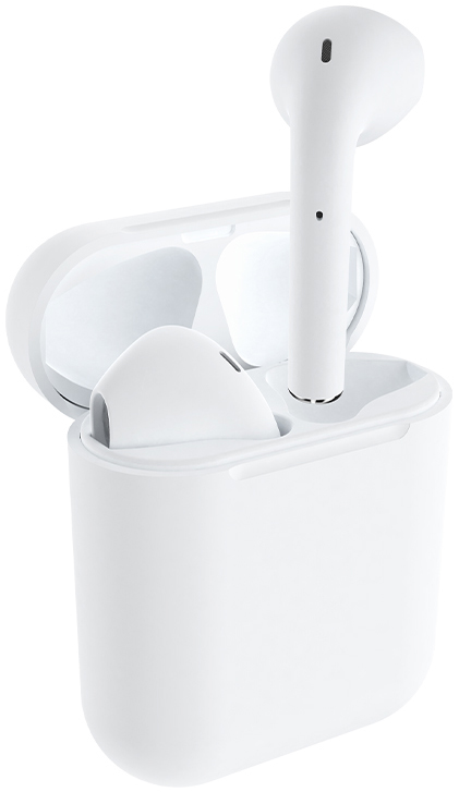 CELEBRAT earphones με θήκη φόρτισης W10, True Wireless, 30/300mAh, λευκά - CELEBRAT 81151
