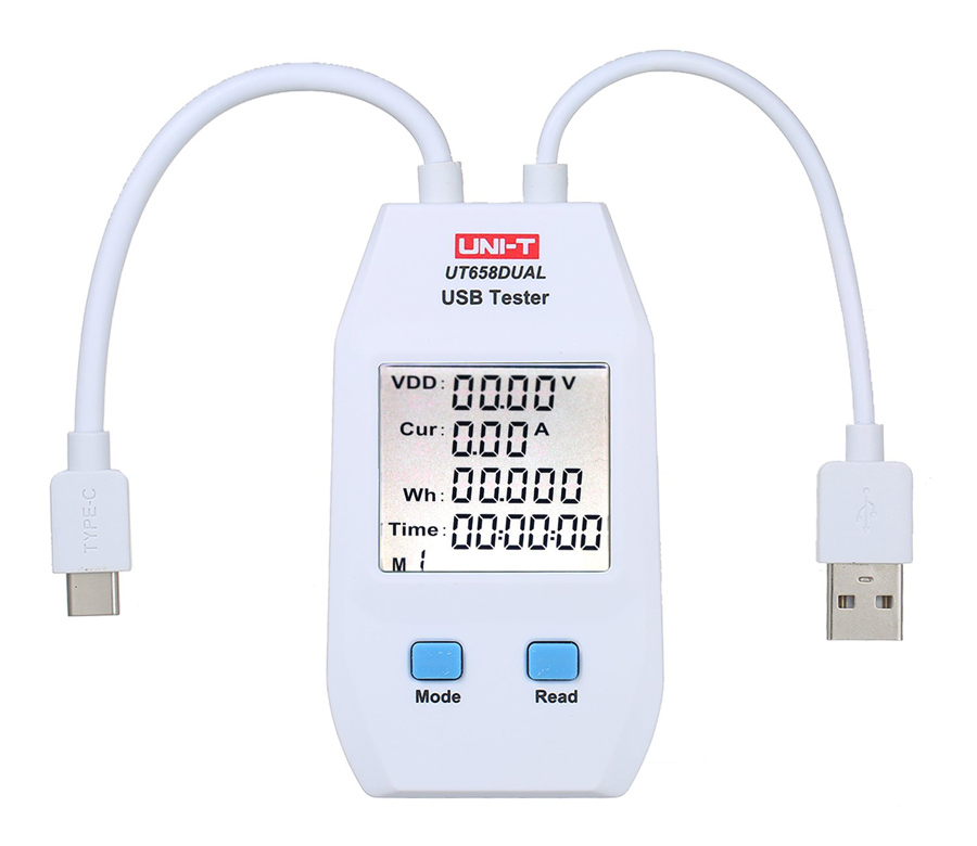 UNI-T USB συσκευή ελέγχου καλωδιώσεων UT658DUAL, Type A, Type C - UNI-T 82754