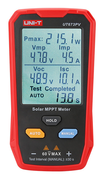 UNI-T tester φωτοβολταϊκών πάνελ UT673PV, 5~800W, 0~35A, 12~60V - UNI-T 116640